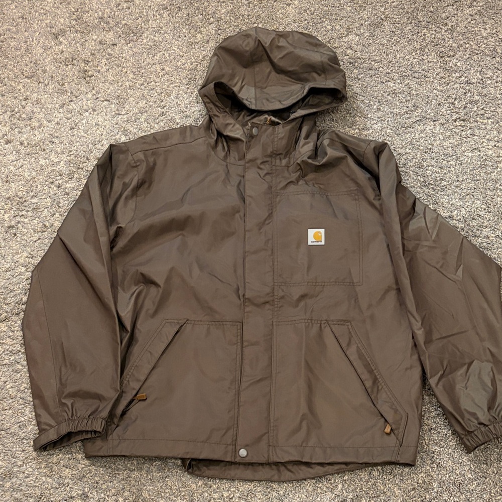 Carhartt Men's Olive Green Storm Defender Raincoat